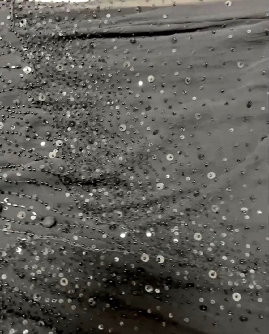 Dolce&gabba na ビーズ装飾 ブラック ロングドレス