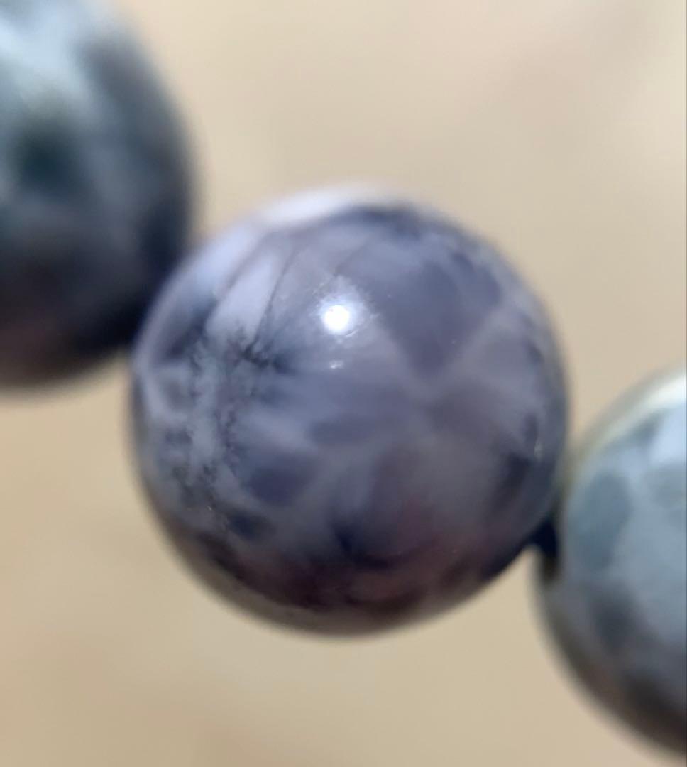 ❣️高品質★模様しっかり❣️ パープルラリマー　ブレス　ドミニカ産