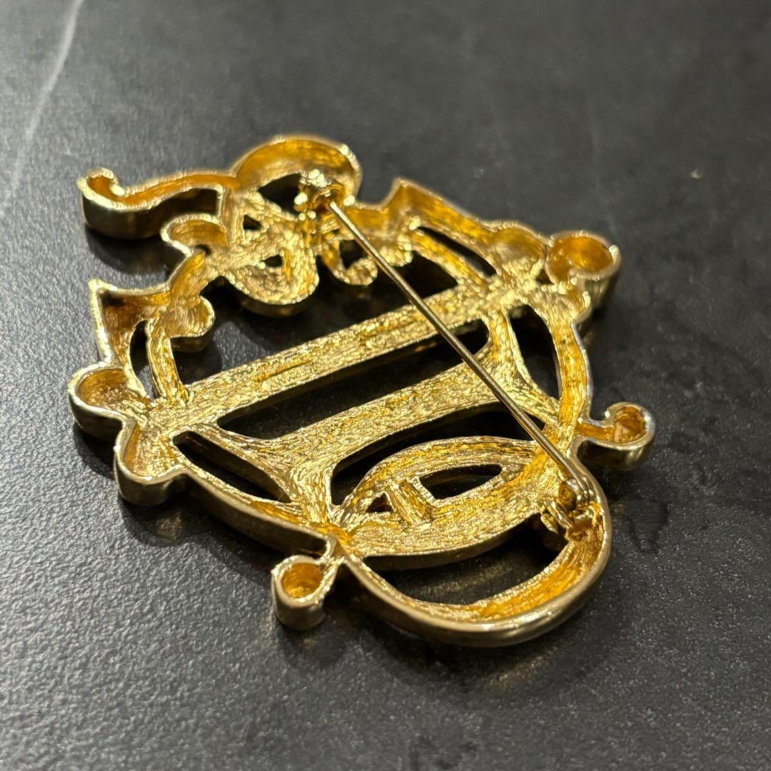 クリスチャンディオール 旧ロゴ ブローチ ゴールド クリスチャン