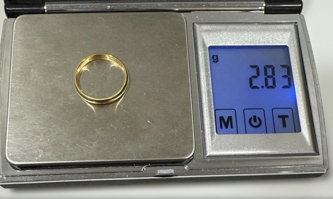 K18・甲丸リング 16号 18金 #16 重さ約2.8g 幅約2.9㎜