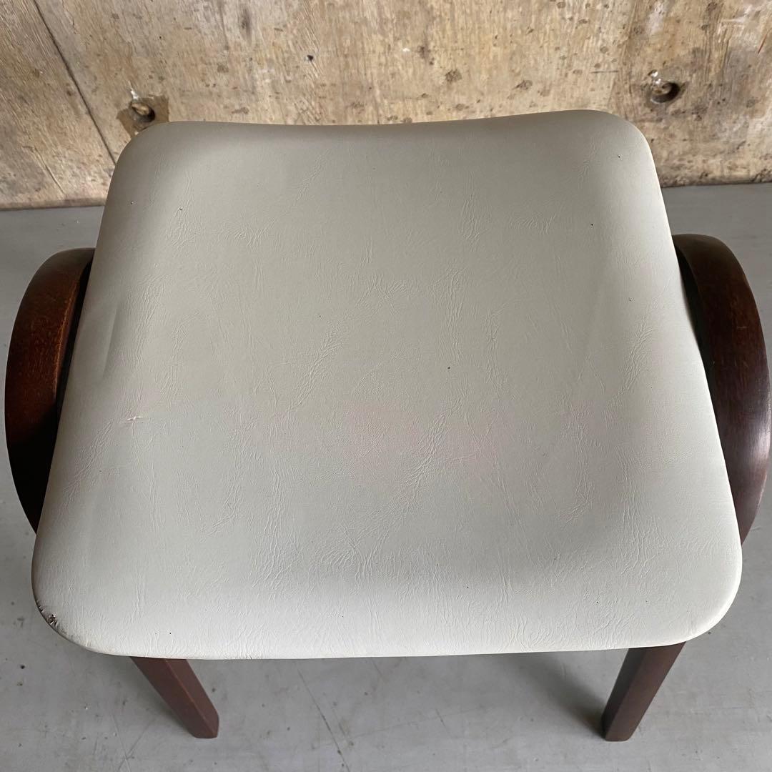 秋田木工　スタッキングスツール 剣持勇　ヴィンテージ　アンティーク　白