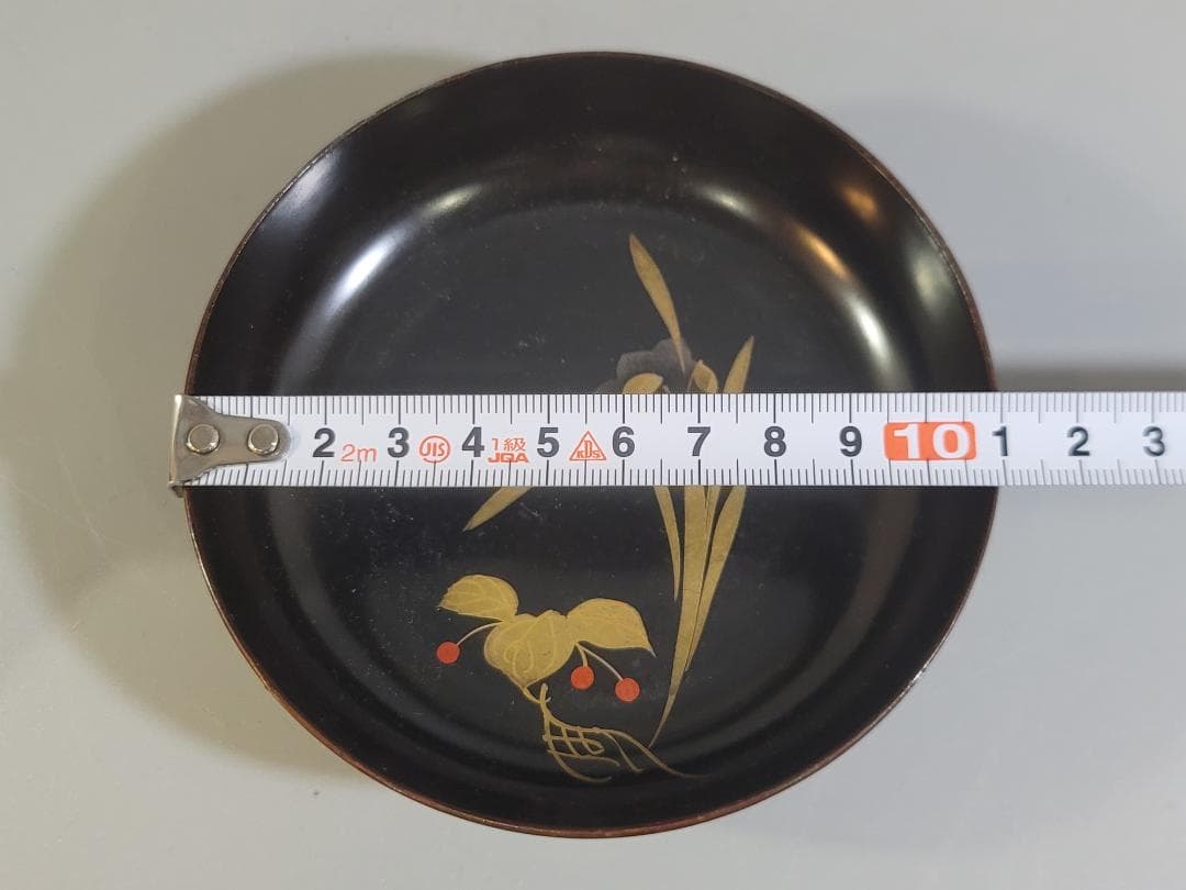 草花蒔絵 小皿 16枚 時代物 DT324