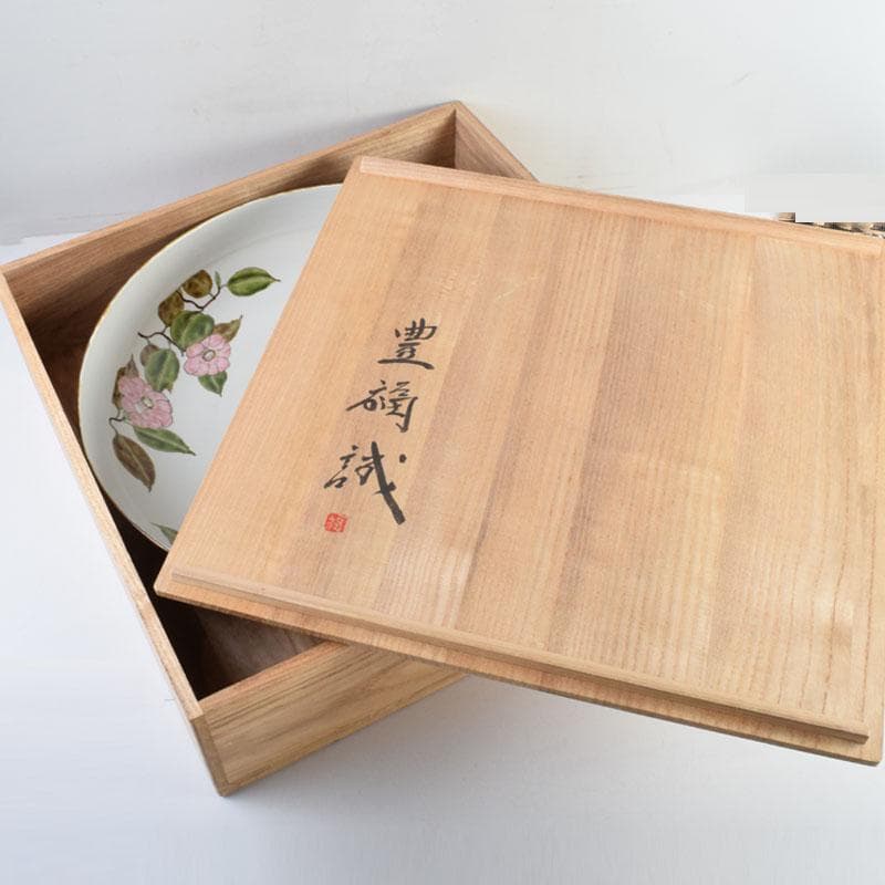 伝統工芸 豊福誠作 色絵 椿文 大鉢 共箱 V 8984A - メルカリ