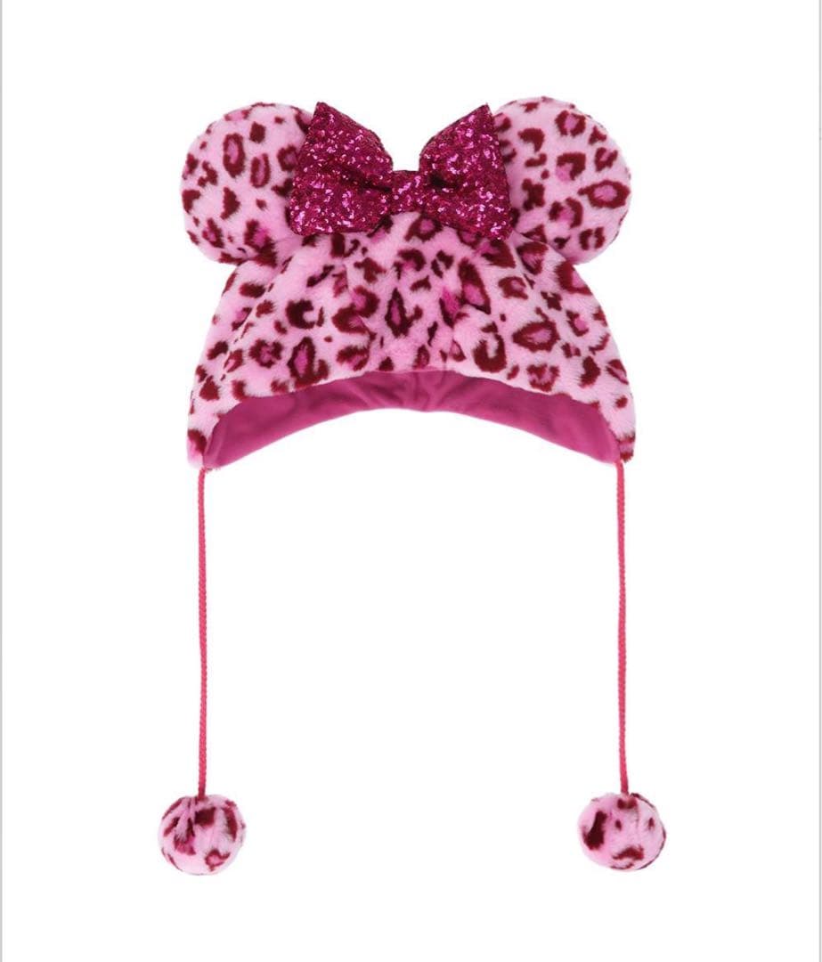 ミッキー耳 ヒョウ柄帽子 ヒョウ柄ミッキーハット ディズニー