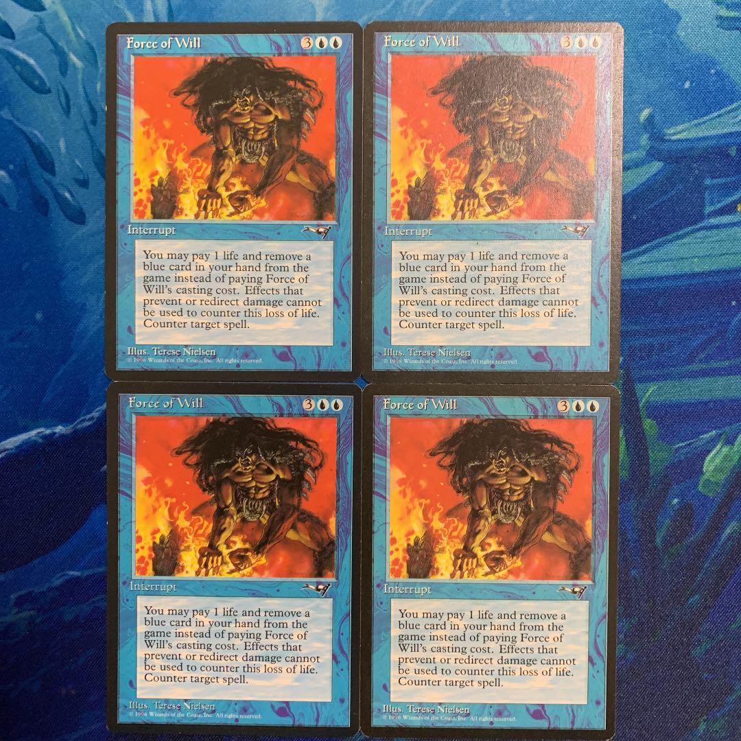 ✴︎MTG 4枚 意志の力 意志の力 force of will ALL 4枚 mtg 意志の力/Force of Will