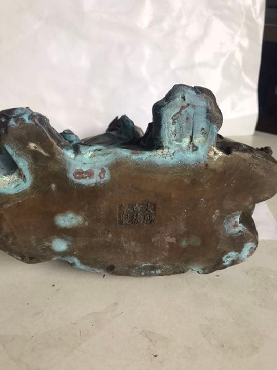 佛像古董，「大明宣德年製」在銘，高2⃣️9⃣️cm，重3800克