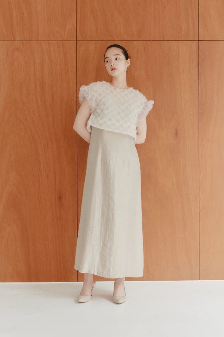 kaene ボリューム　ブラウス　セット　ドレス　ベージュ