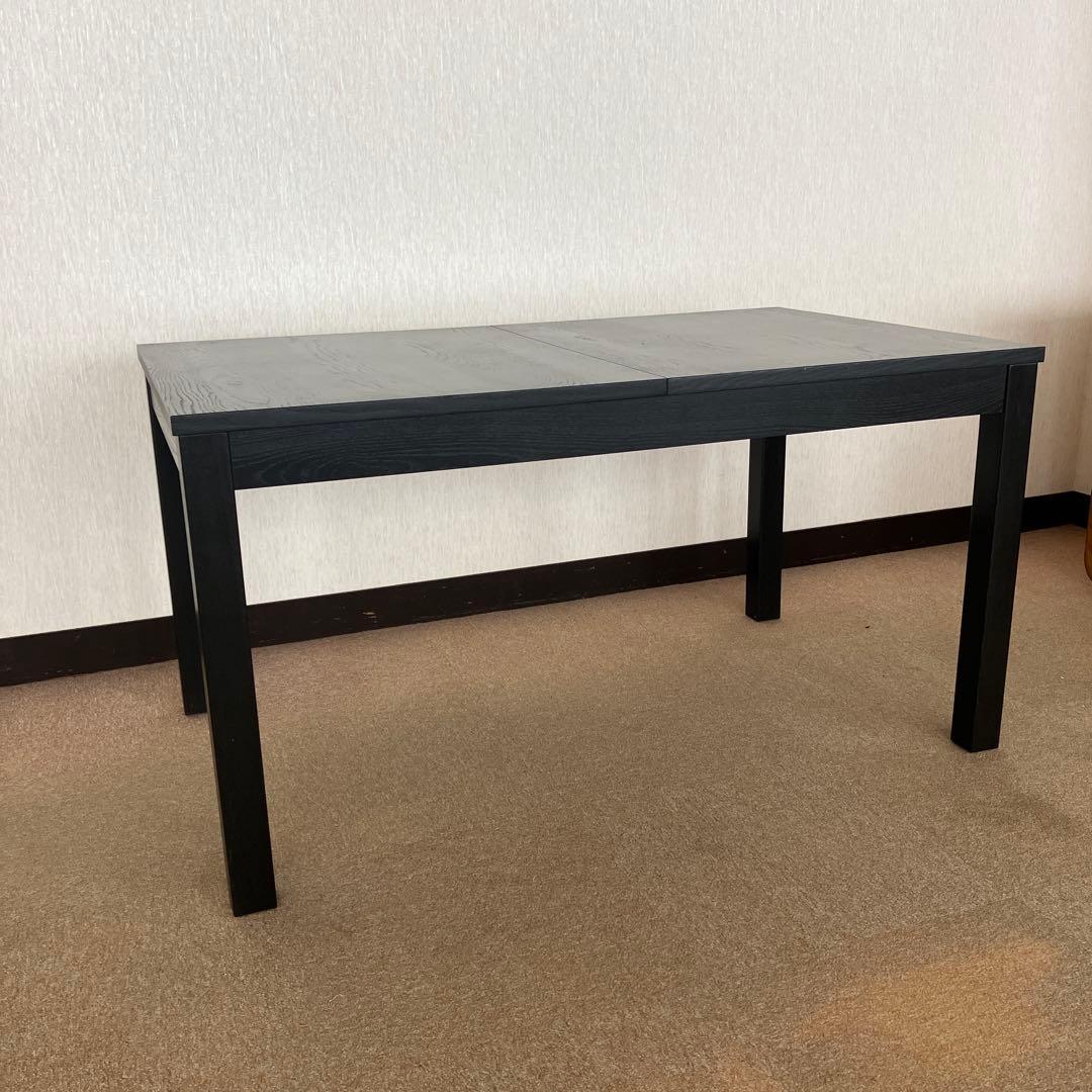 IKEA イケア　伸長式ダイニングテーブル　BJURSTA ブラック　傷あり