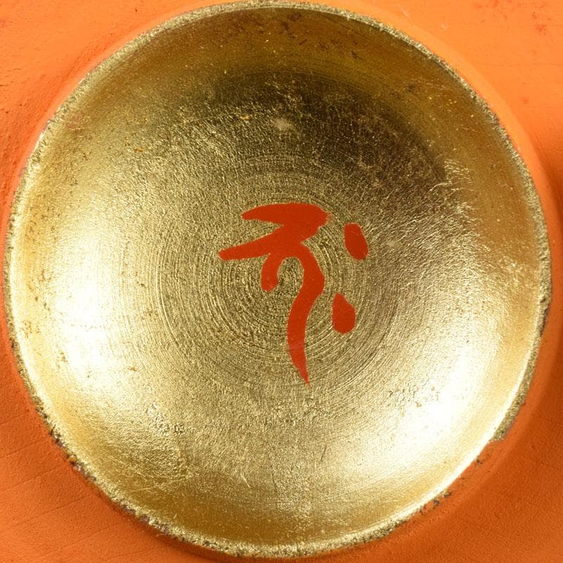 茶道具 木彫 東大寺古材 彩色 香合 時代箱 V 8499