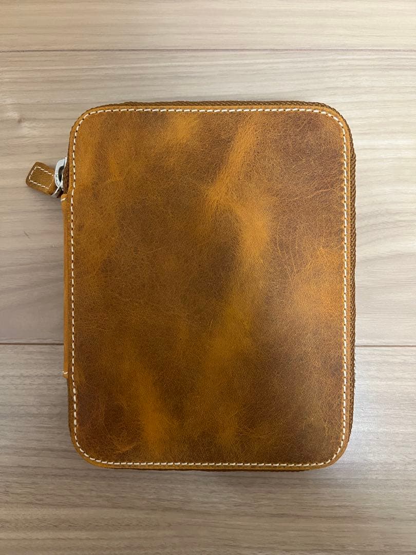 【美品】ガレンレザー　10本差しペンケース　クレイジーホースブラウン