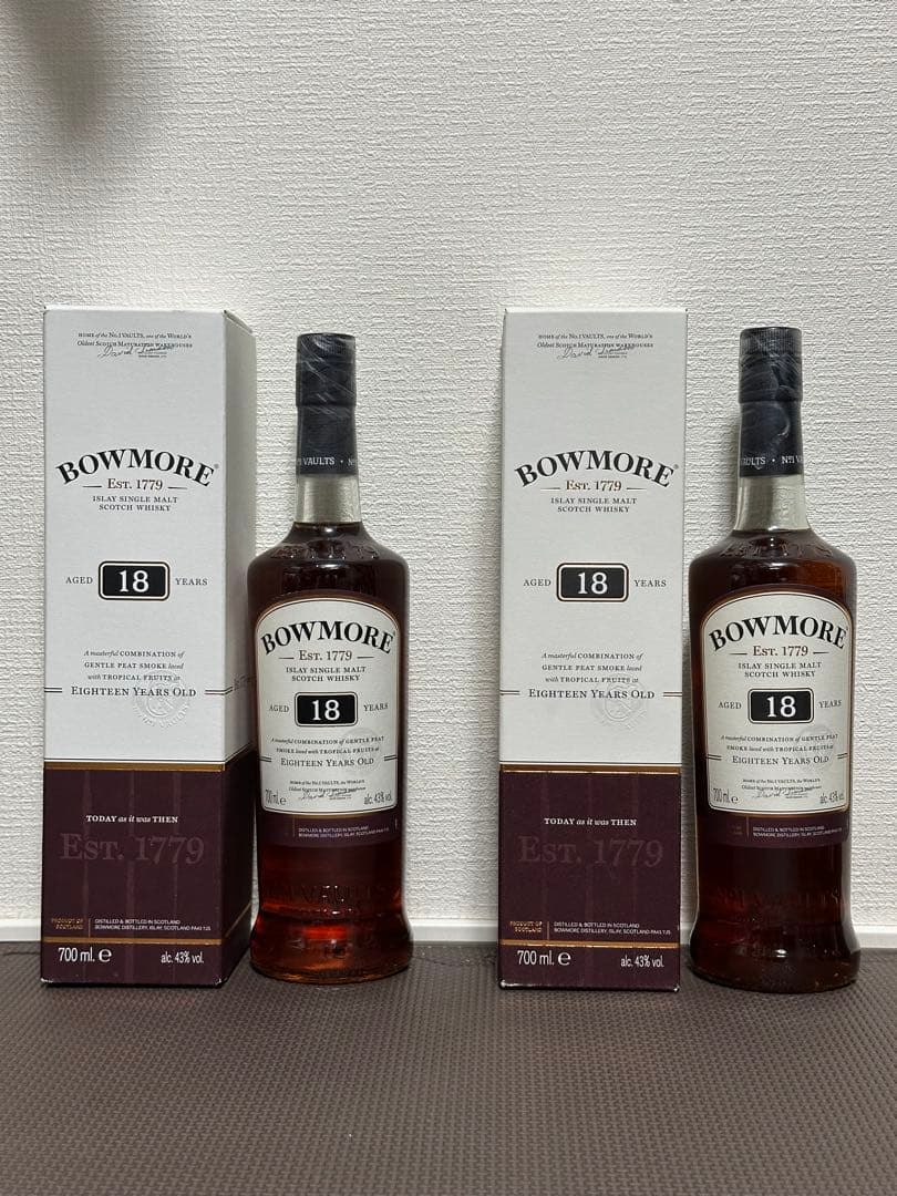希少 BOWMORE ボウモア 18年 700ml 2本 アイラ島 アイラの女王 希少 BOWMORE ボウモア 18年 700ml 2本 アイラ島 アイラの女王