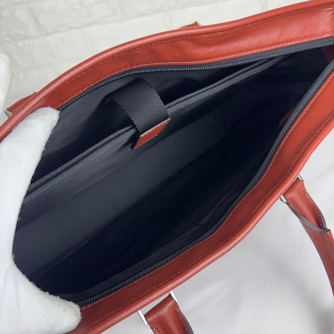 ✨美品✨ IS/IT イズイット 2wayレザービジネスバッグ レンガ