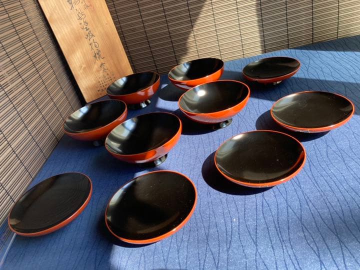 輪島塗　武田漆器店　吸物椀　漆塗りお椀　5客