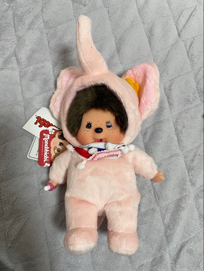 海外限定　モンチッチ　ゾウ　エレファント モンチッチ 3個 ピンク グレー 水色