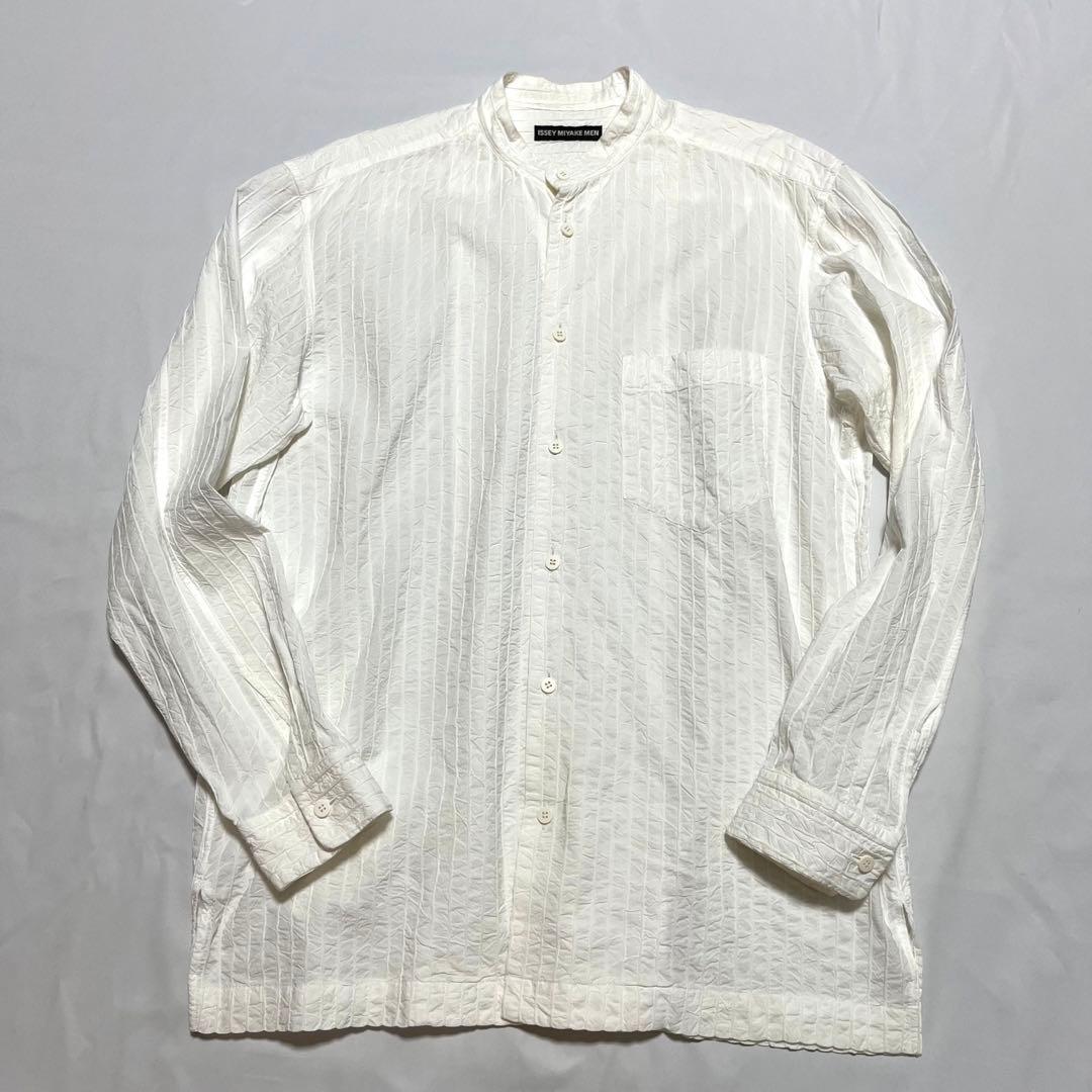 ISSEY MIYAKE MENシワ加工プリント半袖シャツ ISSEY MIYAKE MEN