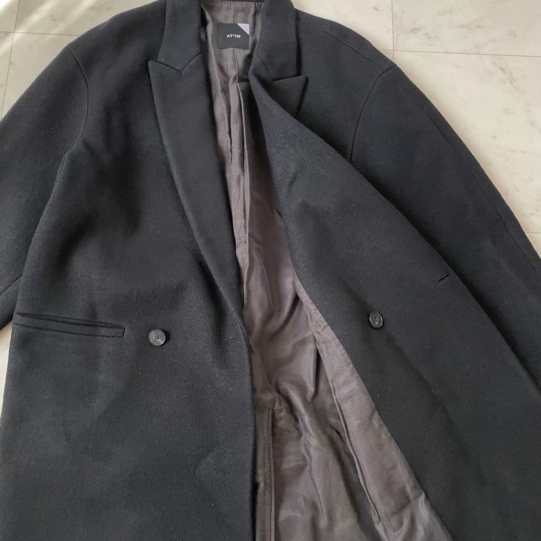 21AW✨エイトン SUPER140 BOUMOU メルトン チェスターコート - メルカリ