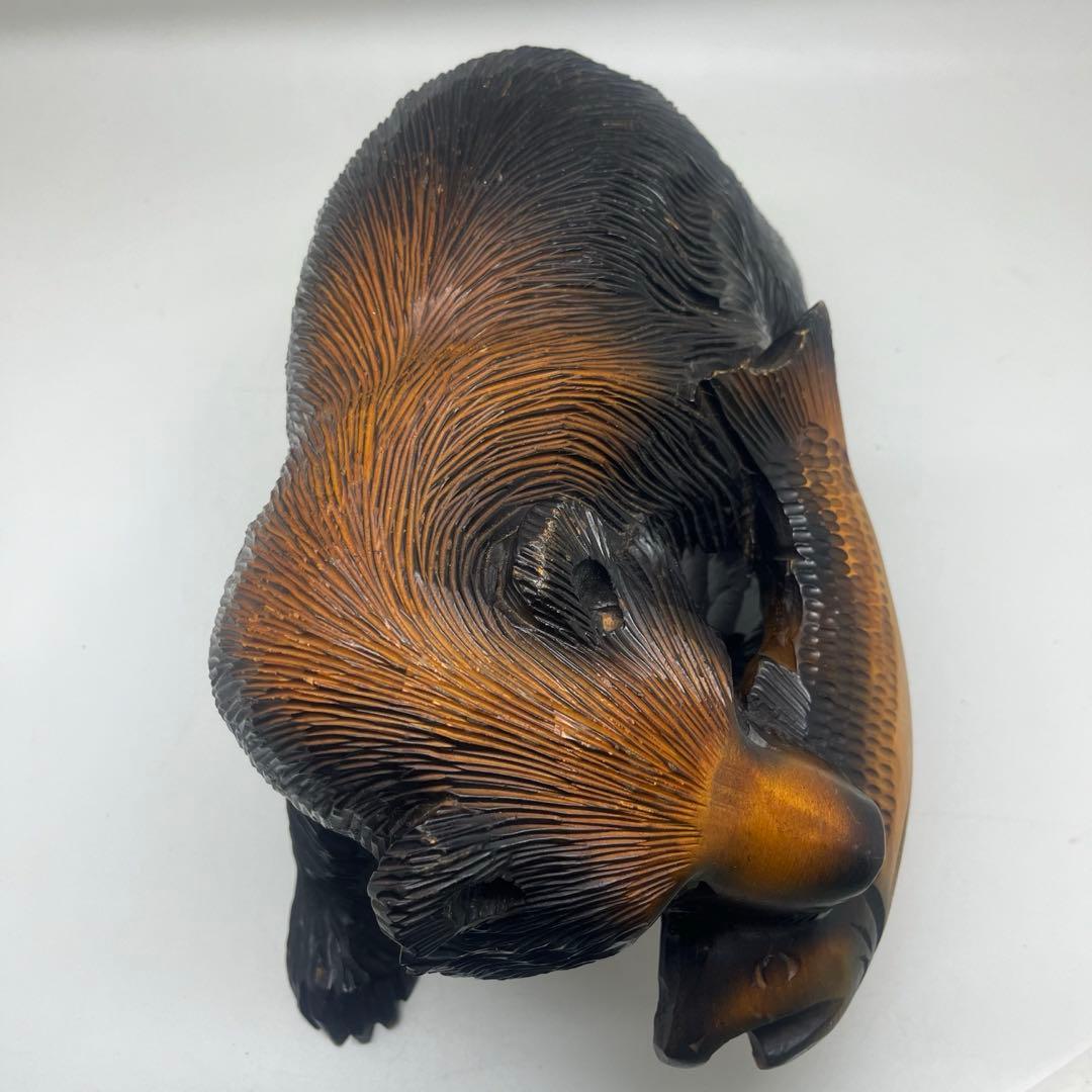 良品 北海道 木彫り 熊 銘あり 政広作 レア！ - メルカリ