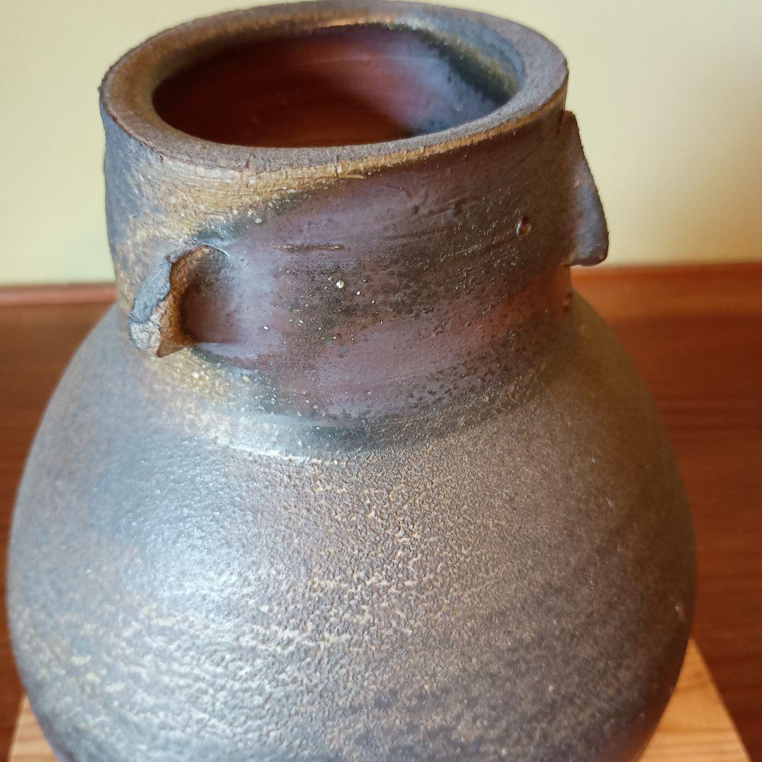希少 藤原雄 備前 人面壺 胡麻