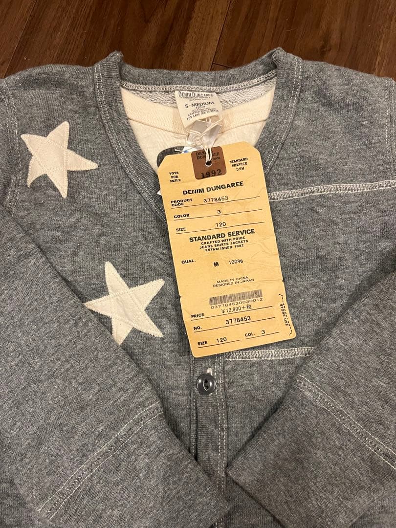 1.4万 新品 DENIM DUNGAREE ミッキー レイヤード カーディガン