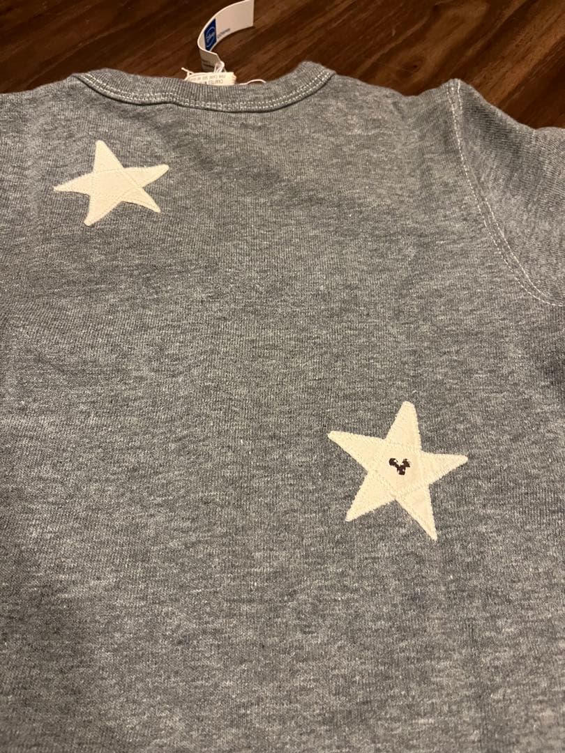 1.4万 新品 DENIM DUNGAREE ミッキー レイヤード カーディガン