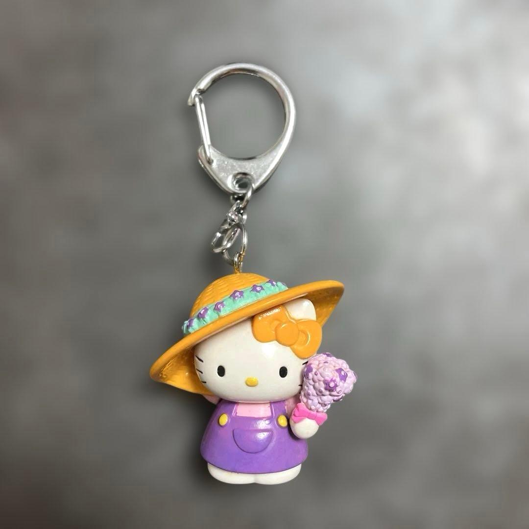 【希少品】レア北海道限定 ハローキティ ラベンダー キーホルダー 2002年
