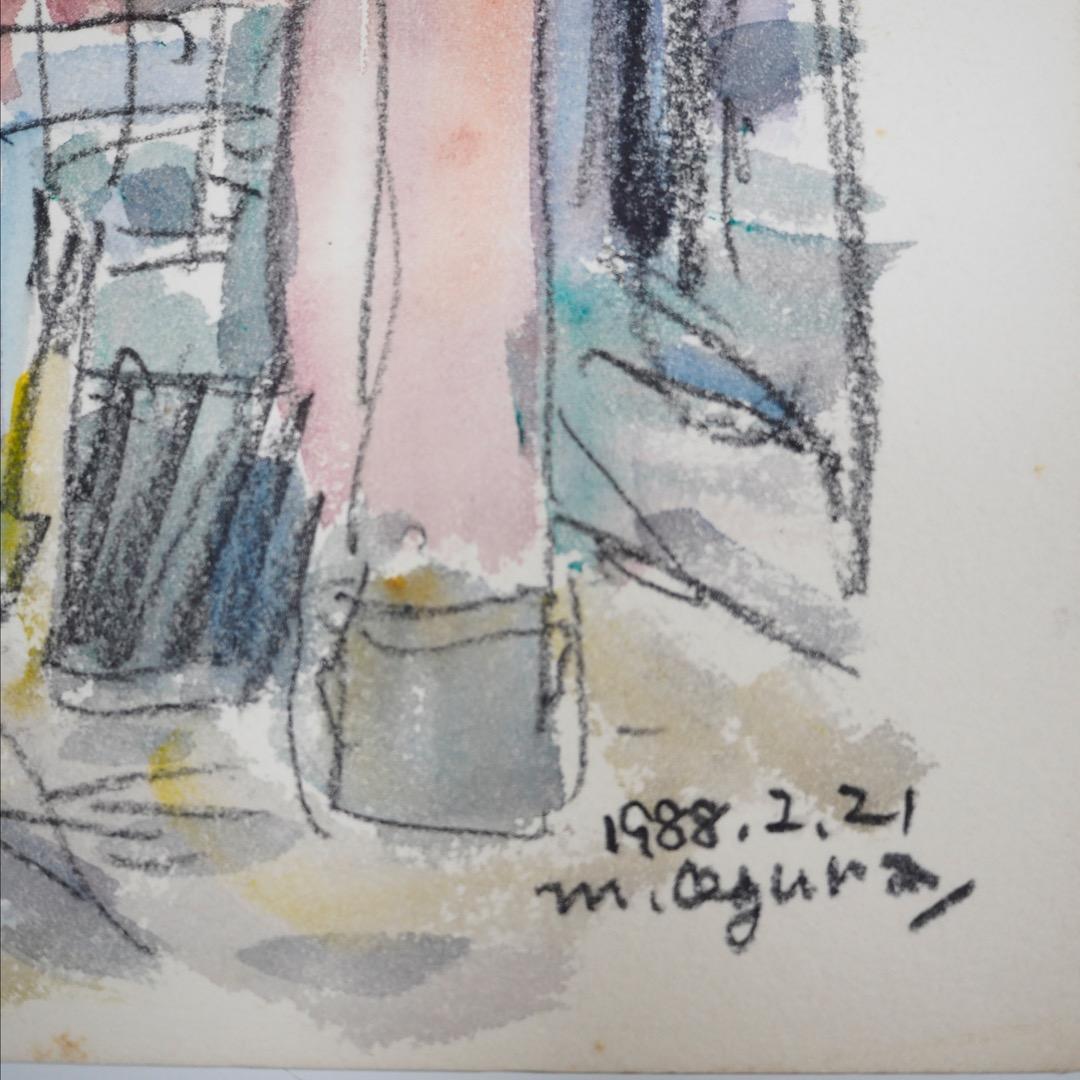 ☆【水彩画】小倉　基弘　長崎32景『長崎中華街の風景Ⅰ』No.010