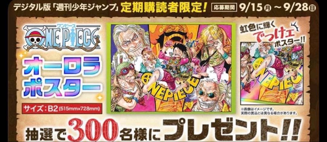 【年内限定価格】300枚限定 ワンピース オーロラ B2ポスター 年内限定価格】300枚限定 ワンピース オーロラ B2ポスター 非売品】300