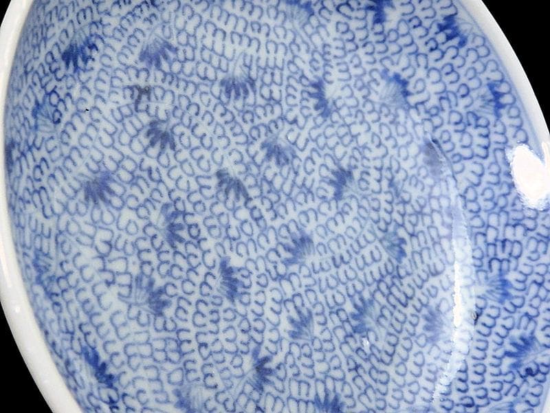 古伊万里 染付 微塵唐草の図 4寸皿 E409AS-CUt - メルカリ