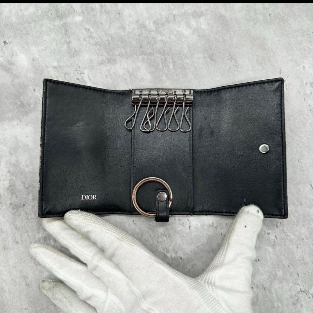 Dior モノグラムキーケース ベージュ/ブラック
