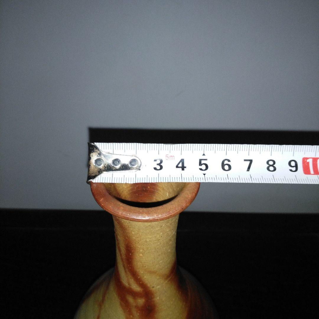 NO620 備前焼 花瓶 火襷 陶印アリ