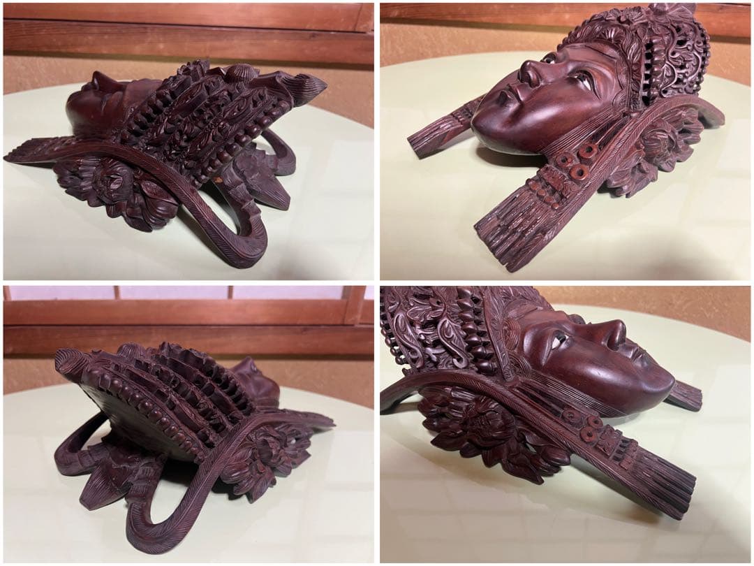 O-1627】お面 能面 恵比寿 おかめ お多福 東南アジア 仏教 天狗 般若