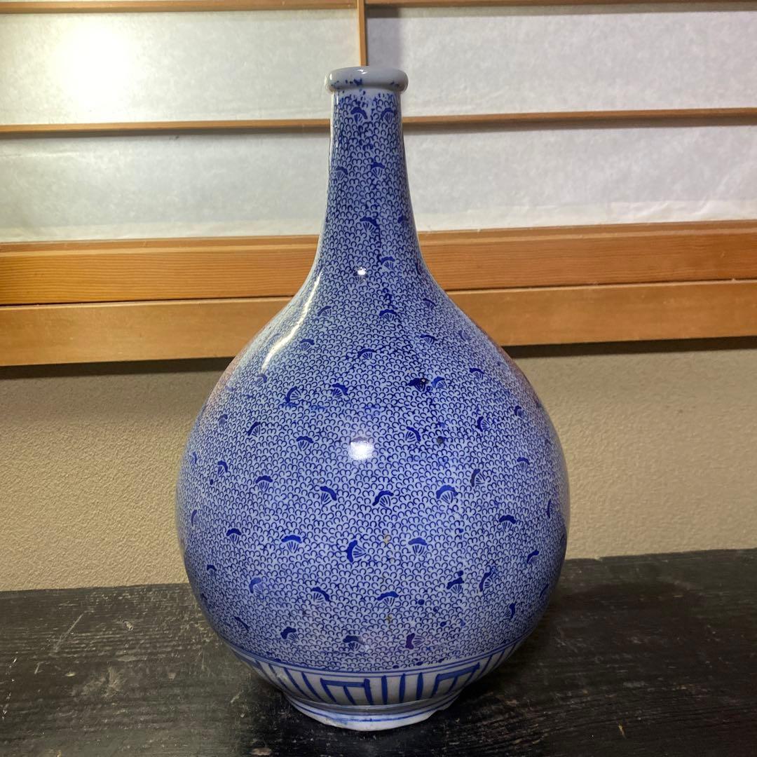 明治古伊万里みじん徳利35cm18cm