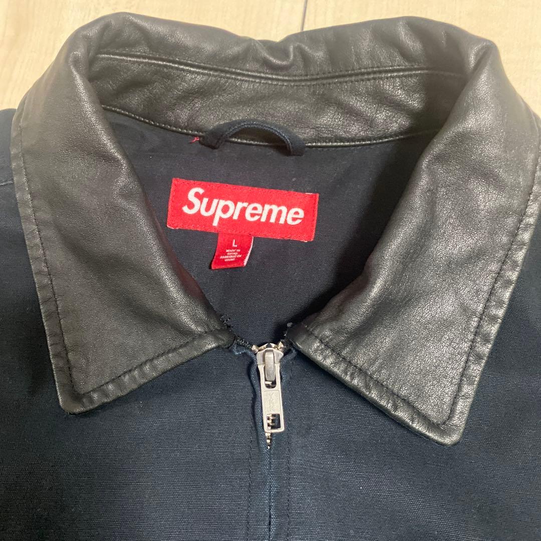 ジャケット・アウター supreme leather collar utility jacket L