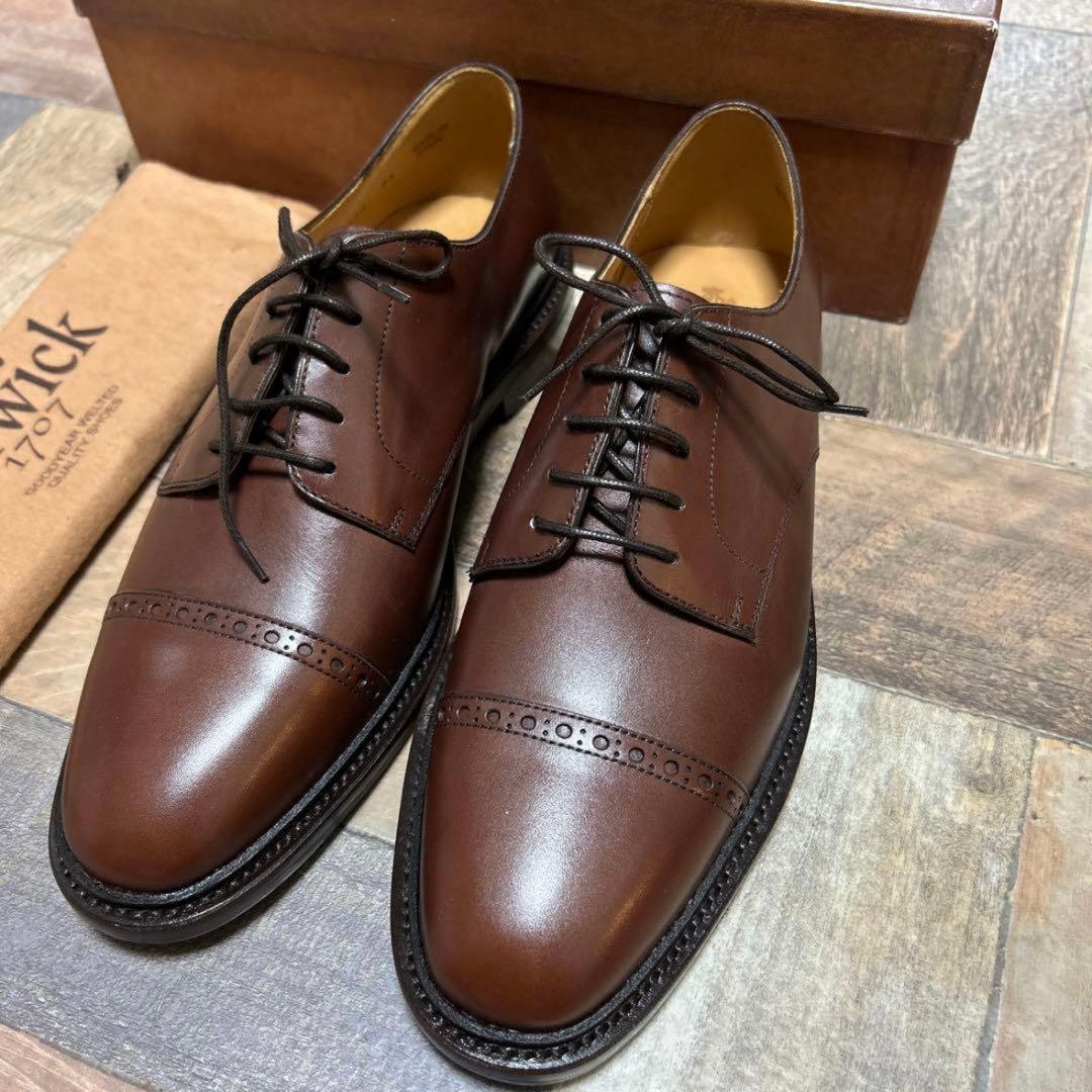 Berwick 1707 ブラウンオックスフォードシューズ