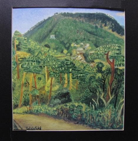 高畠達四郎、【琴平宮】、希少な画集より、新品高級額・額装付