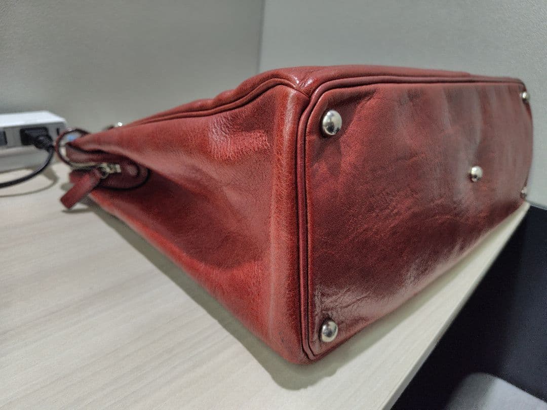 【希少品】万双トートブリーフ　ボルドー