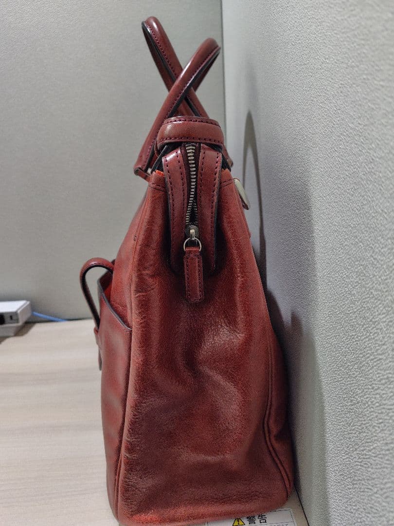 【希少品】万双トートブリーフ　ボルドー