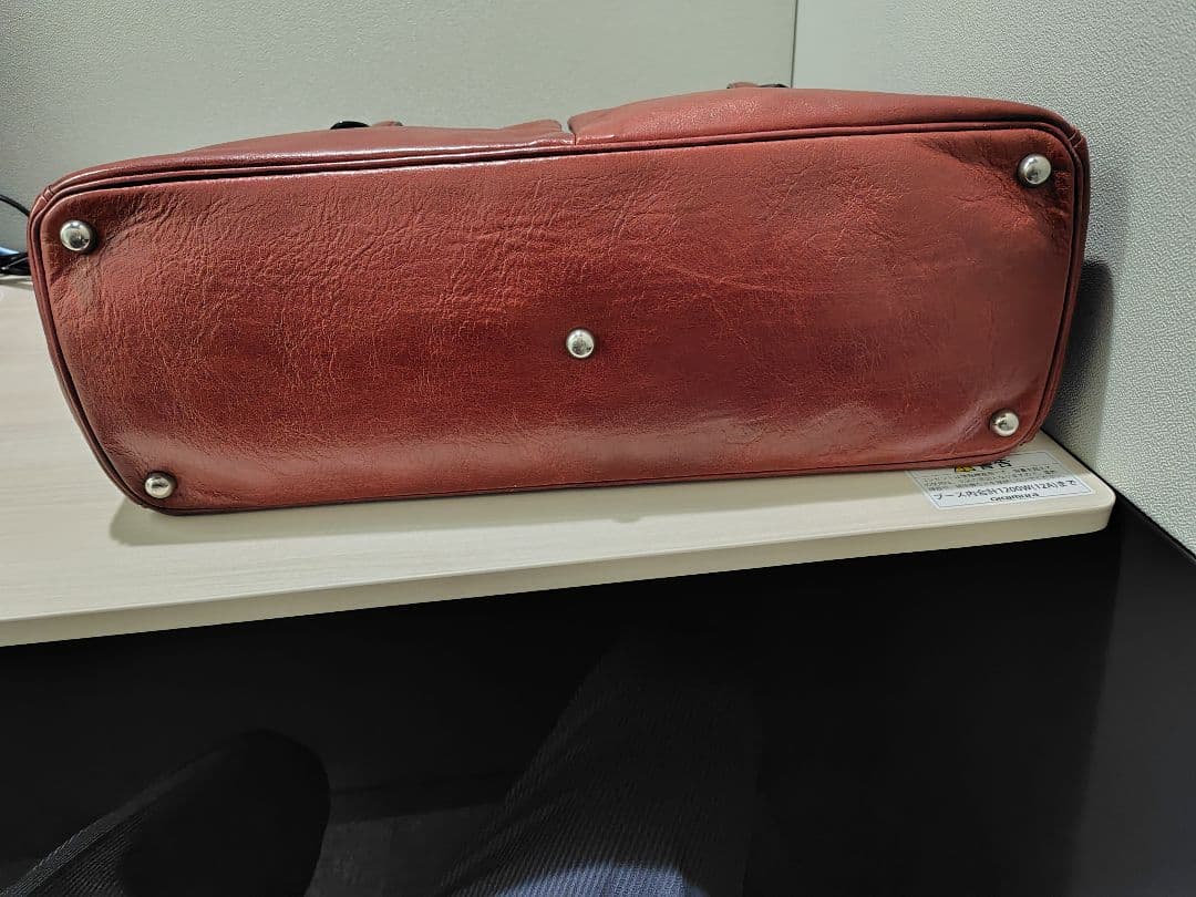 【希少品】万双トートブリーフ　ボルドー