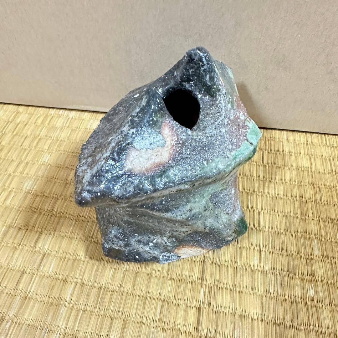 新学　伊賀　 花入 共箱