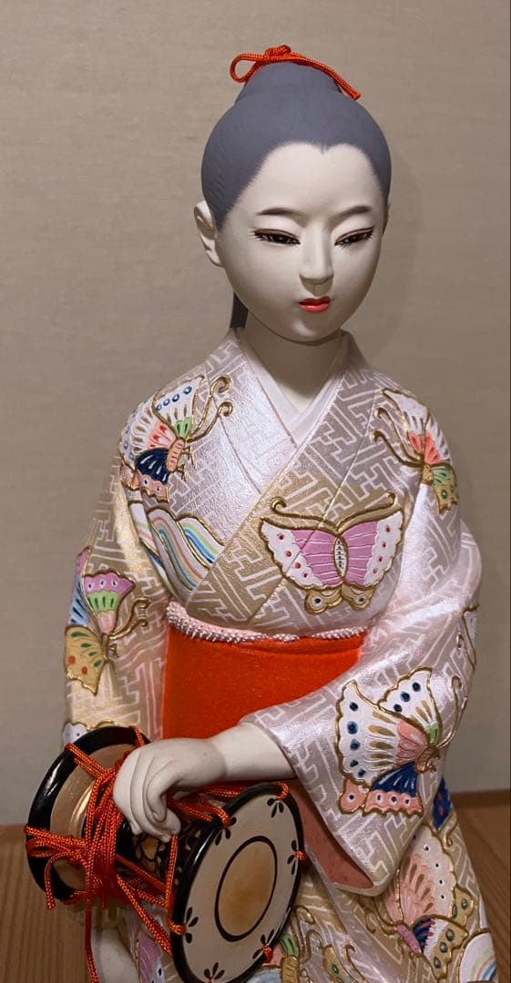 博多人形　西頭哲三郎作　\"静寂\" 高さ38cm