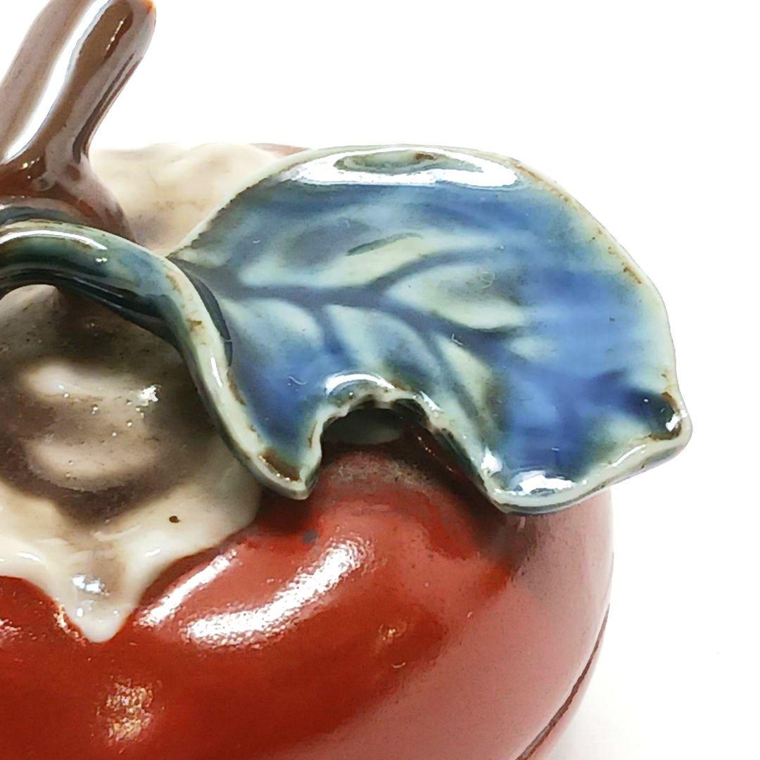 Y3117-2 酒井田柿右衛門 染錦柿形 香合 角福印 箱