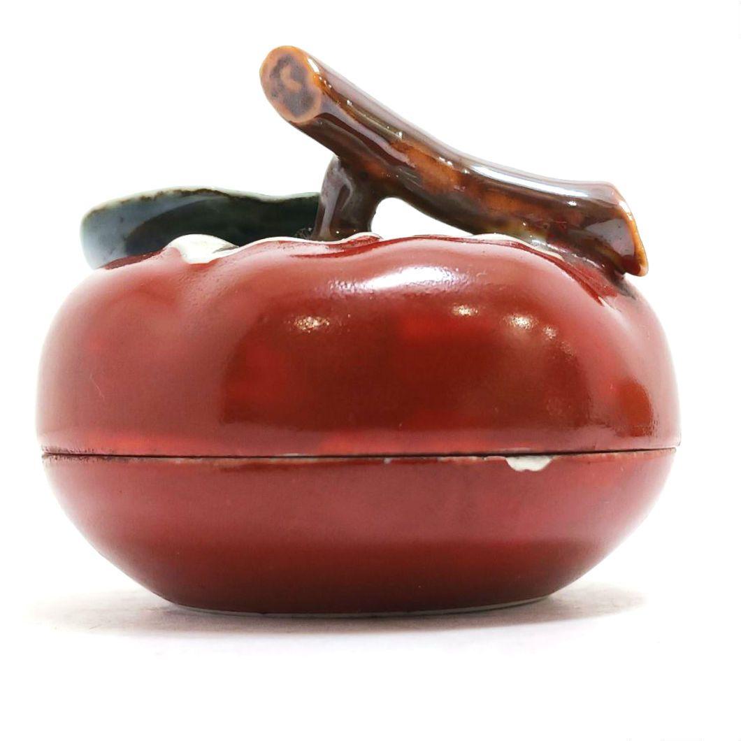 Y3117-2 酒井田柿右衛門 染錦柿形 香合 角福印 箱