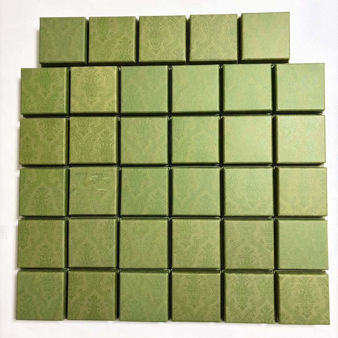 美品 グッチ 保存袋 空箱 28個セット アクセサリー入れ 現行品 緑 麻