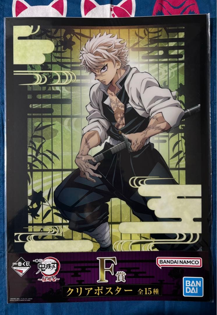 鬼滅の刃 一番くじ 柱稽古　F賞クリアポスター 義勇、実弥、煉獄、宇髄、しのぶ等