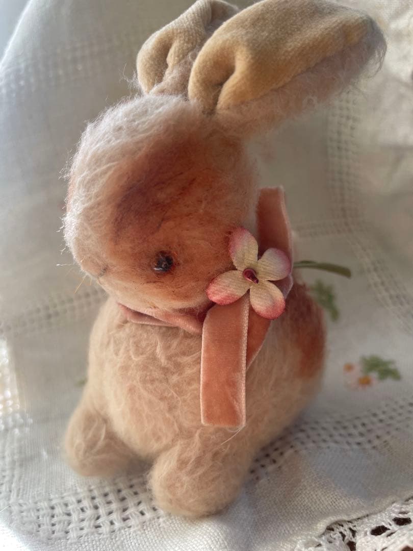 作家さま アンティーク風 うさぎ ぬいぐるみ