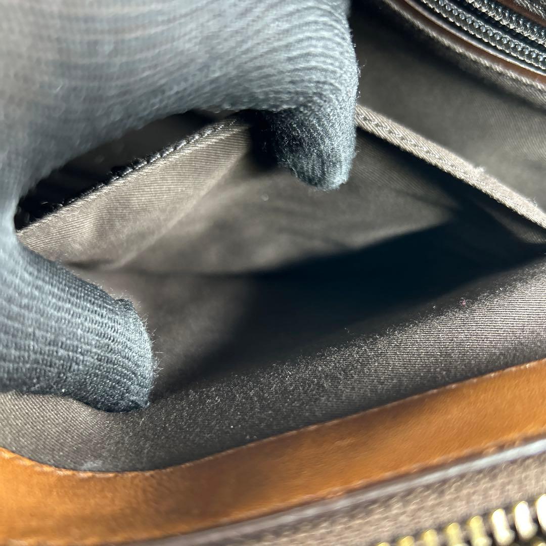 COACH ブラウン レザー ビジネスバッグ