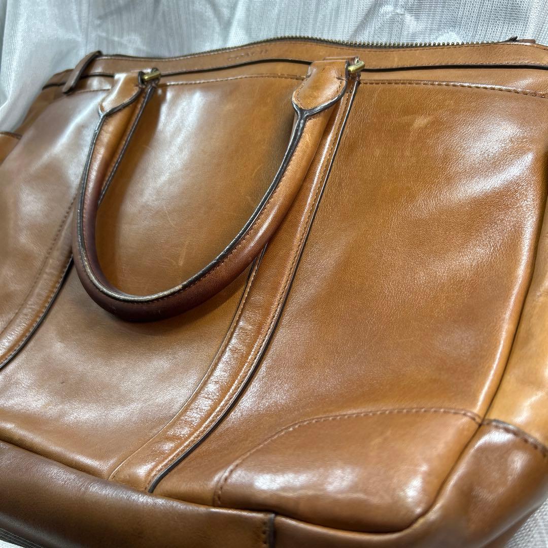 COACH ブラウン レザー ビジネスバッグ