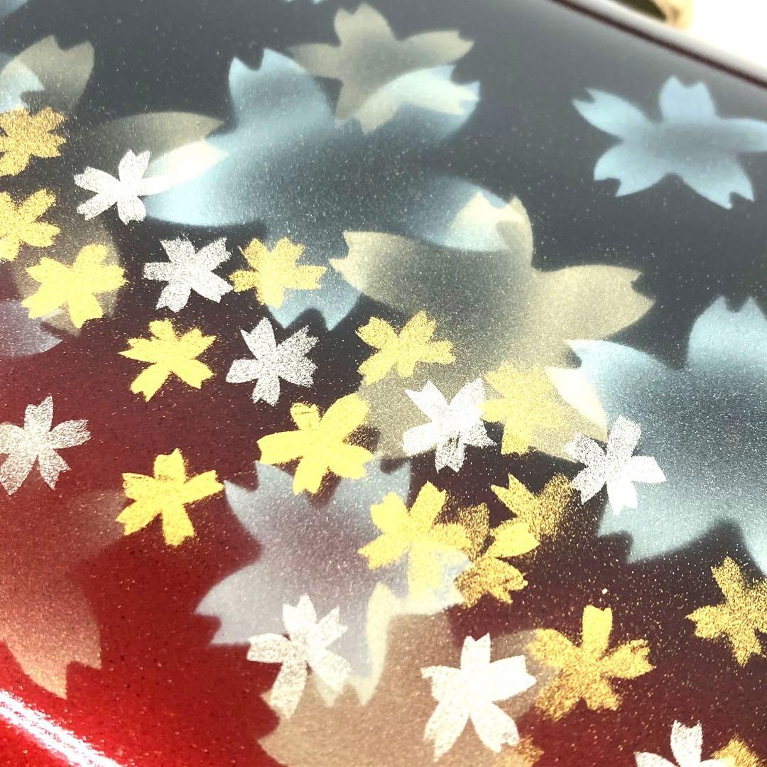 【着物と帯 時流】L25342s◇訳あり振袖用 草履バッグ◇ 黒×赤桜 未使用品