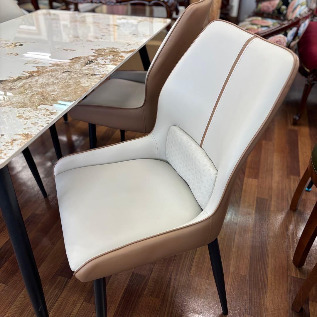 ホワイト サンライジングダイニング５点セット