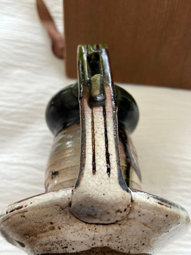 織部焼 江戸時代後期〜 馬の目皿文 平仄 灯り 灯明 灯火器